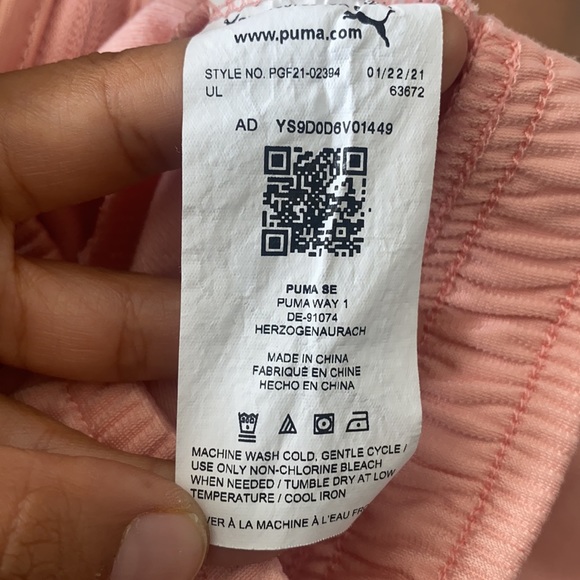 Puma girl 18 month pink athletic jacket with pockets light peach pink pastel - Picture 5 of 5